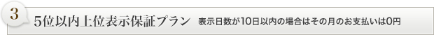5位以内上位表示保証プラン
